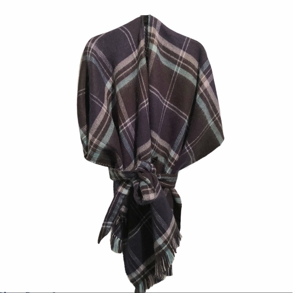 Echo Blanket Spring Cape Sweater Coat Reversible - Picture 1 of 4